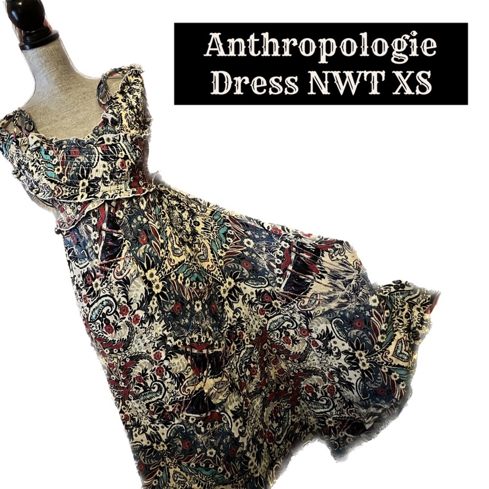 Anthropologie Smock Criss Cross Maxi Dress size XS NTW - Picture 10 of 11